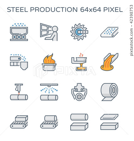 steel production icon steel production icon 42398753