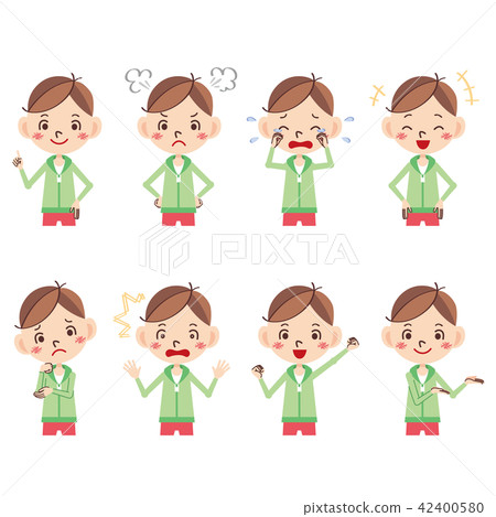 Boy facial expression set Boy facial expression set 42400580