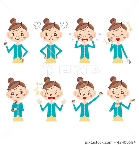 Mom Facial Expression Set 42400584