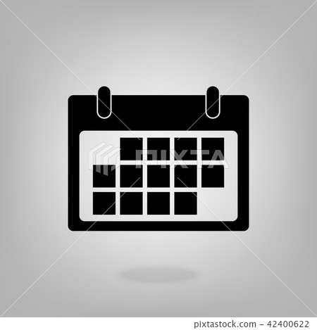 Calendar vector Icon flat style isolated on grey - Stock Illustration ...