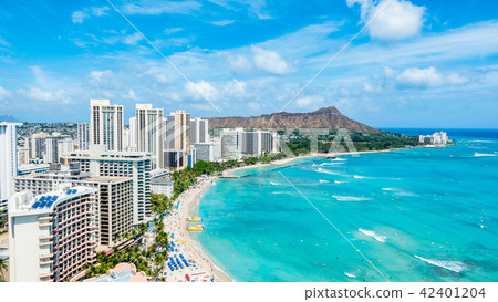 Hawaii Honolulu Waikiki Beach Diamond Head 42401204