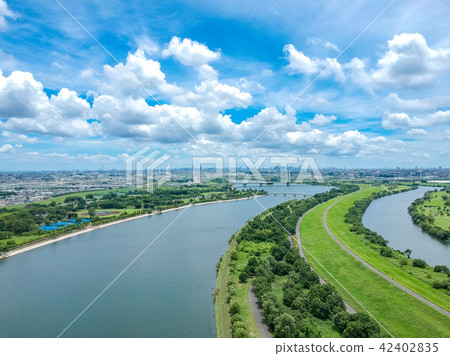 戶田市土滿綠公園鳥瞰圖，俯瞰西湖市中心 42402835