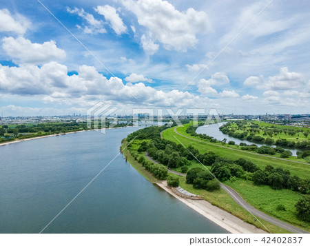 戶田市土滿綠公園鳥瞰圖，俯瞰西湖市中心 42402837