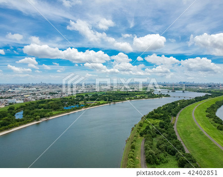 戶田市土滿綠公園鳥瞰圖，俯瞰西湖市中心 42402851