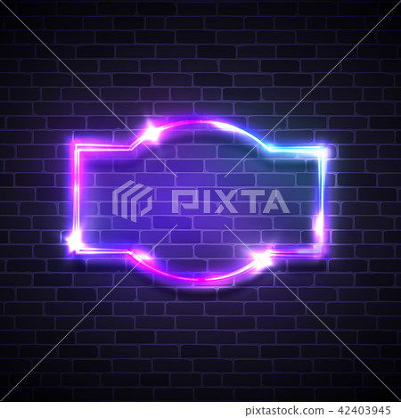 Realistic Neon Led Lights Frame Game Show Stock