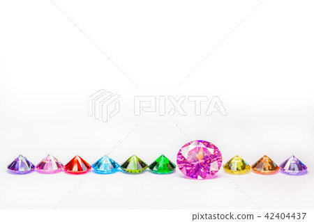 amethyst  diamonds on the white background 42404437