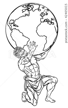 Atlas Mythology Illustration Atlas Mythology Illustration 42405015
