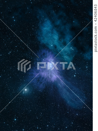 Star field in space and a nebulae. 3D rendering Star field in space and a nebulae. 3D rendering 42406843