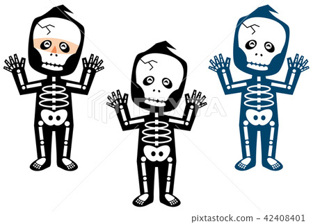 Halloween material costumes skeleton man 42408401