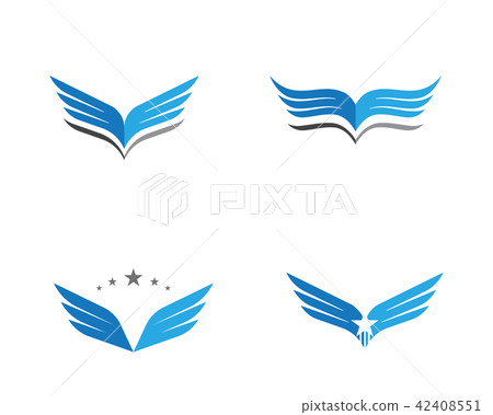 Wing Falcon Logo Template vector 42408551