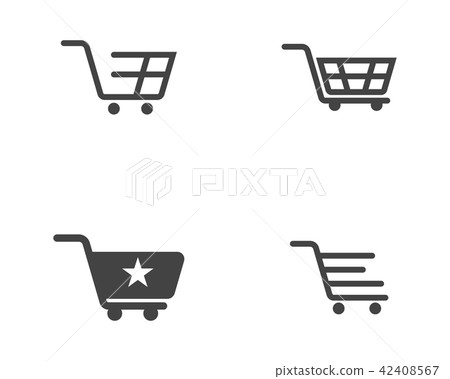Shop, store basket vector icon Template 42408567