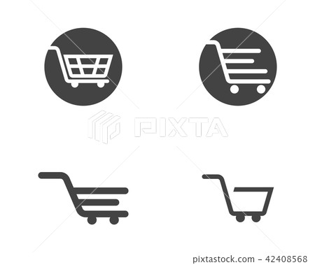 Shop, store basket vector icon Template 42408568