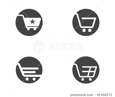 Shop, store basket vector icon Template 42408572