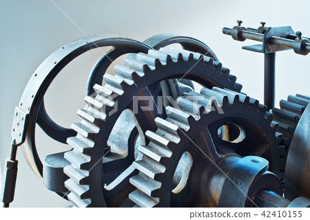 Detail of old hop press in Zatec town 42410155