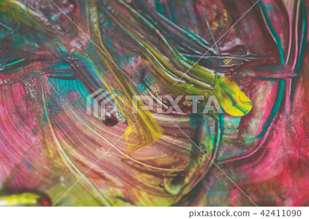 Little child abstract painting, colored background Little child abstract painting, colored background 42411090