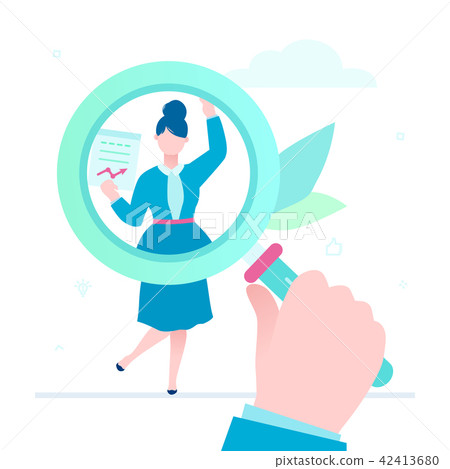 Search for candidate - flat design style illustration Search for candidate - flat design style illustration 42413680