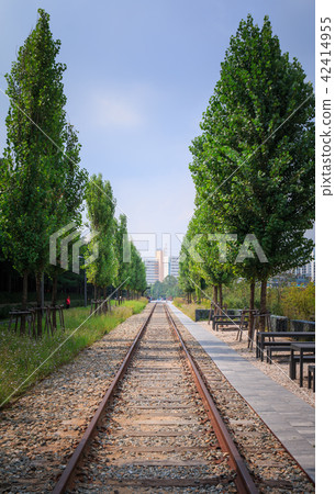 首爾京春線森林公園的火車軌道 首爾京春線森林公園的火車軌道 42414955