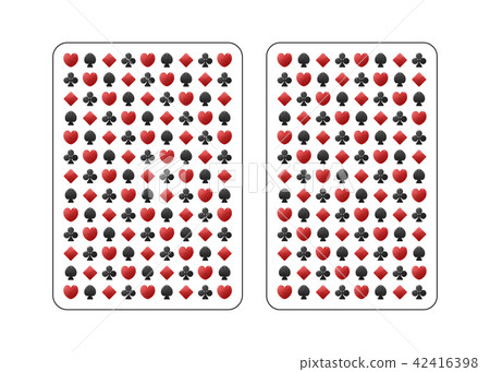 The back side of the playing card. 42416398
