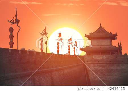 Xian city wall. 42416415
