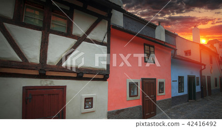 beautiful old streets of Prague. beautiful old streets of Prague. 42416492
