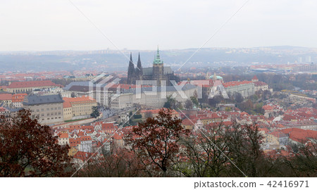 View of Prague Castle and St.Vitus cathedral View of Prague Castle and St.Vitus cathedral 42416971