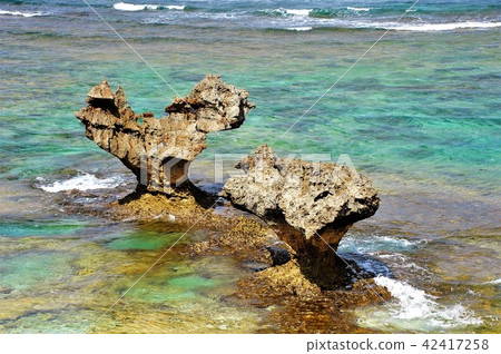 沖繩,琉球,海邊,古宇利島,心形岩 42417258