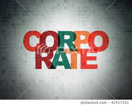 Finance concept: Corporate on Digital Data Paper background Finance concept: Corporate on Digital Data Paper background 42417281