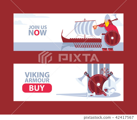 Horizontal banners for viking and medieval history Horizontal banners for viking and medieval history 42417567