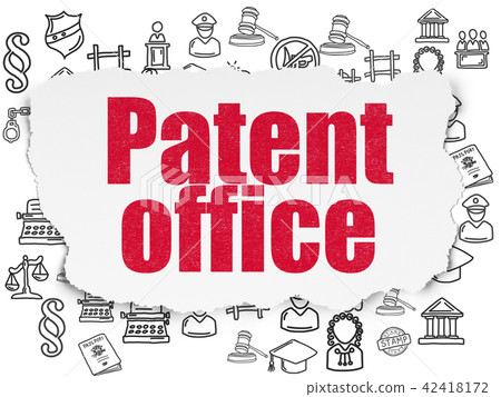 Law concept: Patent Office on Torn Paper background Law concept: Patent Office on Torn Paper background 42418172