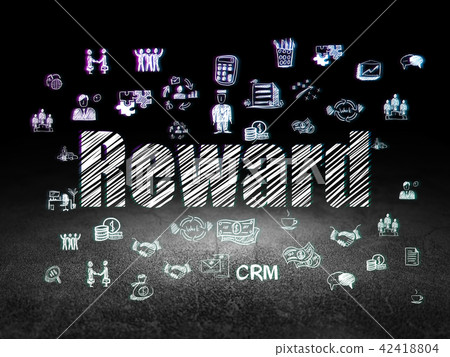 Finance concept: Reward in grunge dark room 42418804
