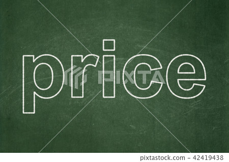 Marketing concept: Price on chalkboard background Marketing concept: Price on chalkboard background 42419438