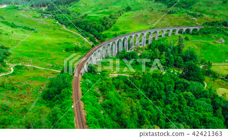 Glenfinnan viaduct in the highlands of Scotland 42421363