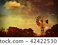 Rustic rural background with windmill 42422530
