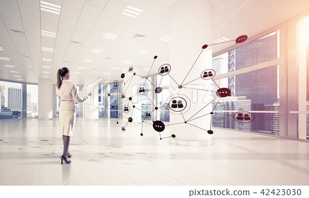 Networking and social communication concept as effective point f 42423030