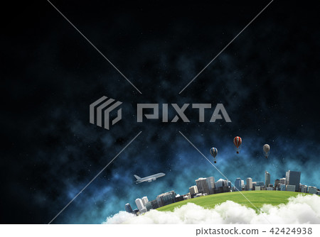 Modern city space view. Modern city space view. 42424938