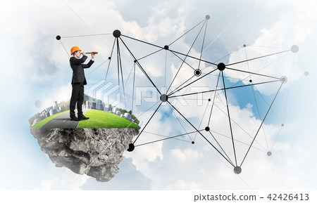 Concept of modern wireless technologies as effective tool for business Concept of modern wireless technologies as effective tool for business 42426413