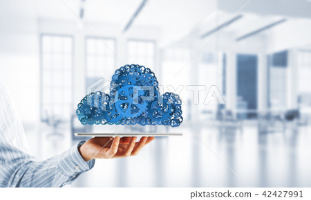 Mechanisms as symbol of wireless connection and interaction presented on white office background Mechanisms as symbol of wireless connection and interaction presented on white office background 42427991
