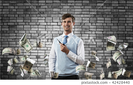 Conceptual image of young businessman. Conceptual image of young businessman. 42428440