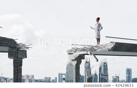 Woman doctor on the city health guard Woman doctor on the city health guard 42429631