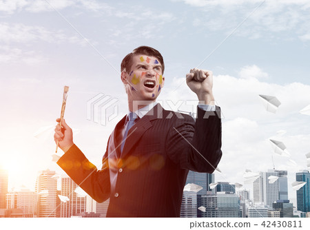 Conceptual image of modern doing business Conceptual image of modern doing business 42430811