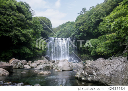 Jeju Island, Jungmun Complex, Cheonjeyeon Waterfall Jeju Island, Jungmun Complex, Cheonjeyeon Waterfall 42432684
