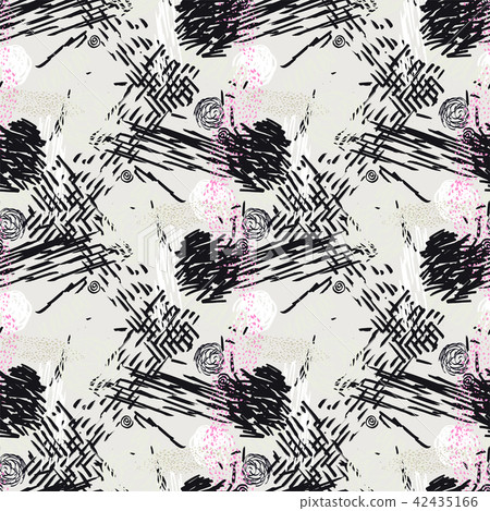 Seamless pattern with abstract flowers. Seamless pattern with abstract flowers. 42435166