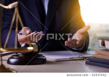 Judge gavel with Justice lawyers lawyer working   42435442