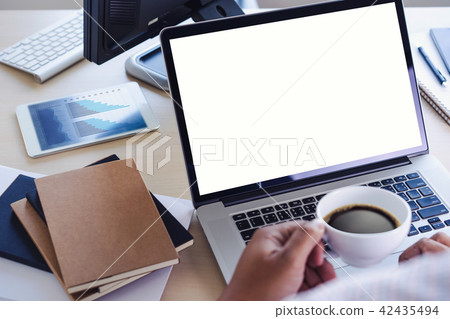man of business man hand working on laptop man of business man hand working on laptop 42435494