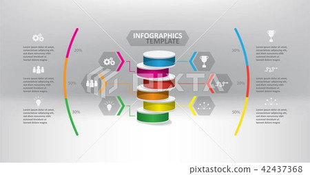 Business chart diagram and infographic template. 42437368