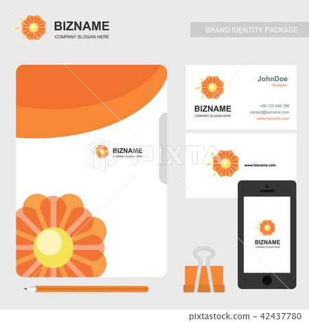 Company brochure with creative design flower logo Company brochure with creative design flower logo 42437780