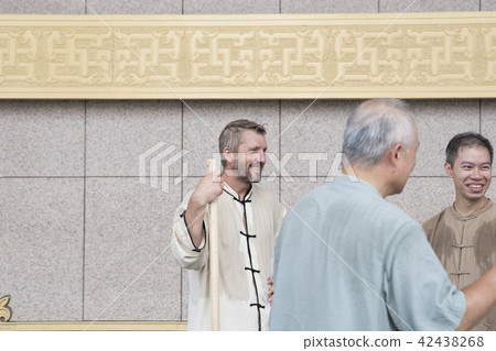 Teachers and students rest and laugh after class Teachers and students rest and laugh after class 42438268
