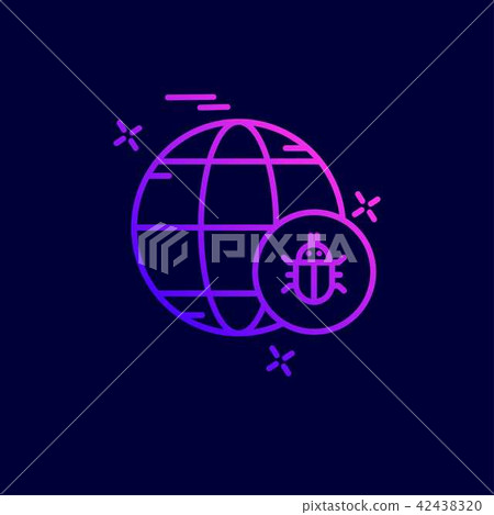 Cyber crime neon icon  42438320