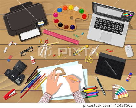 Artists or designer workplace. Artists or designer workplace. 42438503