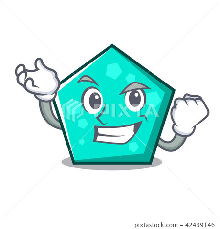 Successful pentagon character cartoon style Successful pentagon character cartoon style 42439146